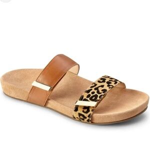 Vionic Leopard Jura Slide Sandals